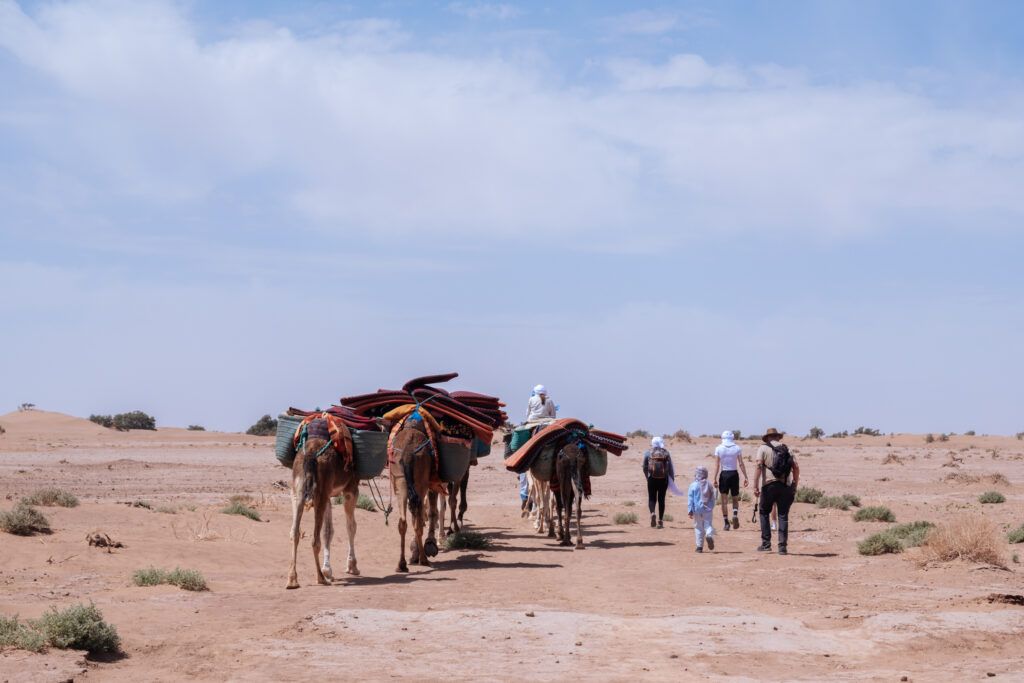 Retraite intergénérationnelle désert Maroc : le témoignage de ma maman sur Graine d'Human 1 Trek dans le désert du Sahara au Maroc avec la caravane de dromadaires lors de la retraite intergénérationnelle Graine d'Human